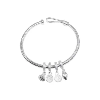 CUTE DAME S999 Sterling Silver Bracelets Women's Silver
