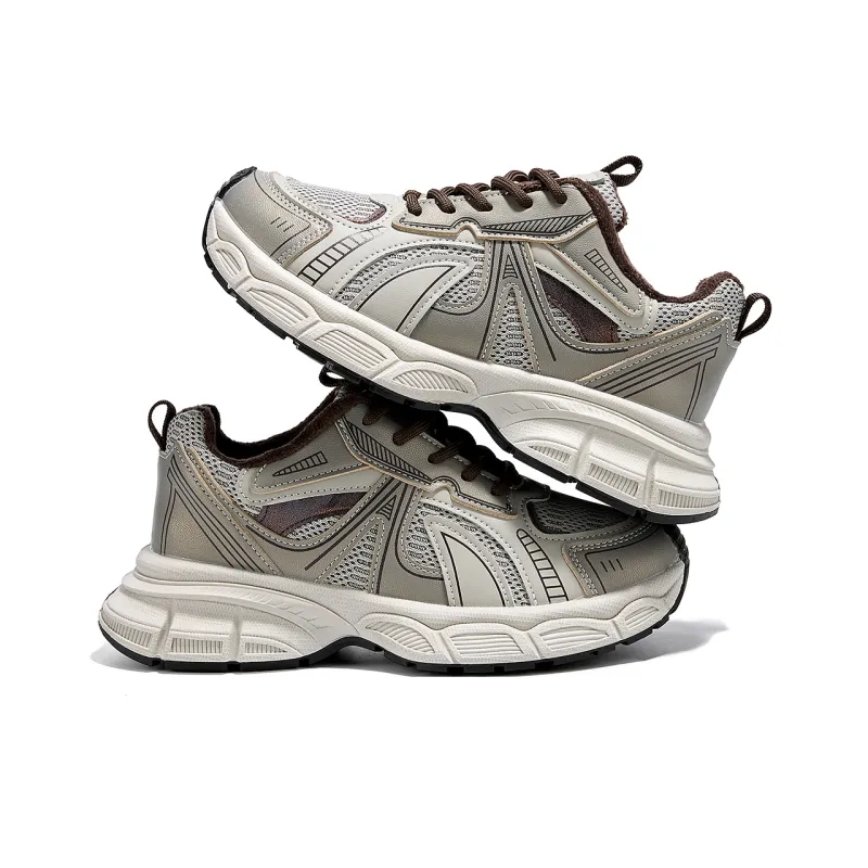 La Chapelle Low Top Chunky Sneakers Women's Khaki-5