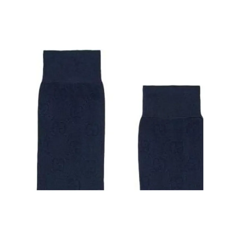 GUCCI SS23 Knee High Socks Men's 1 Pack Dark Blue-4