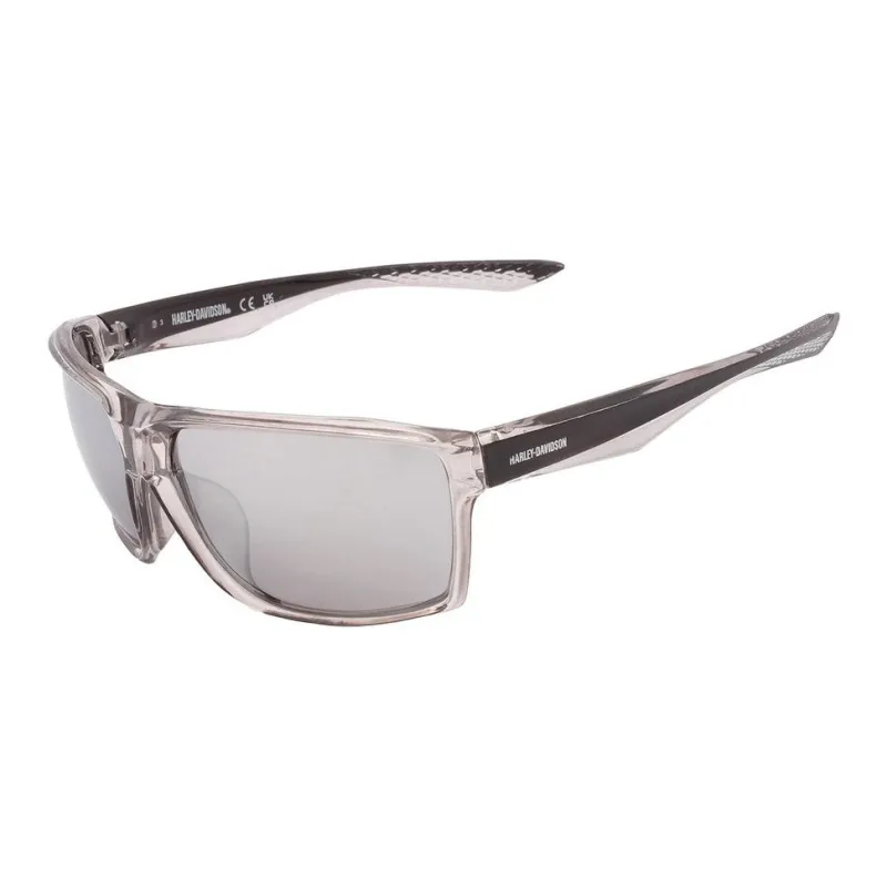 Harley Davidson Plastic Rectangular Sunglasses Men's Gray-3