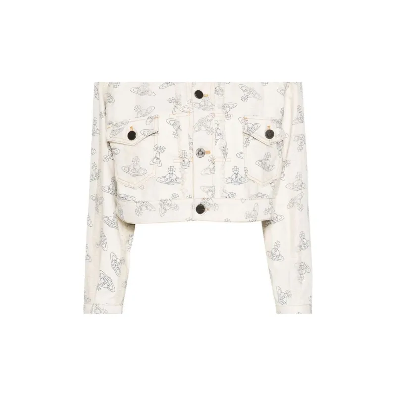 Vivienne Westwood Marlene Orb Printed Cropped Jacket-4
