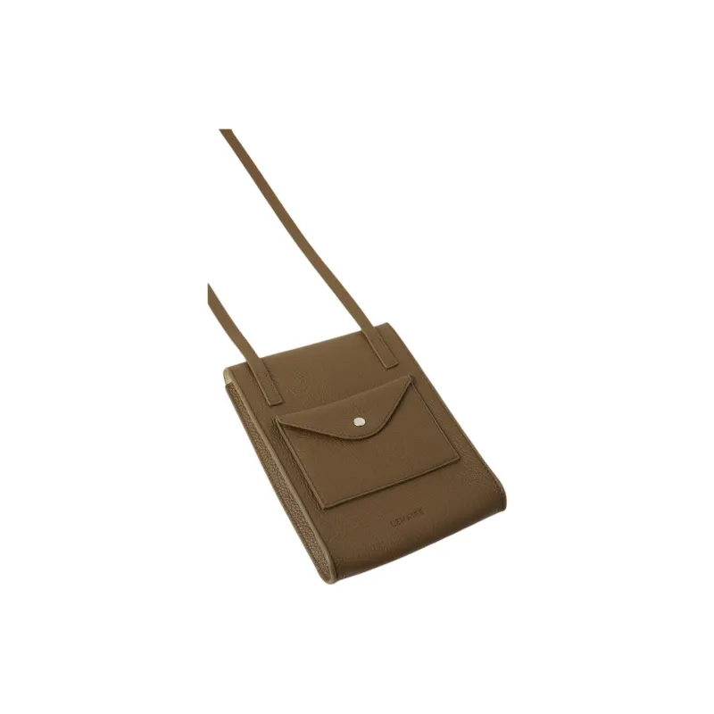 Lemaire Cow Leather Messenger Bag, Crossbody Bag, Shoulder Bag Women's Olive Brown-2