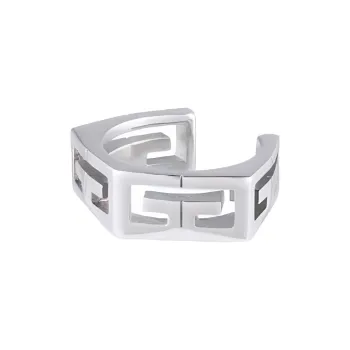 GIVENCHY Metal Clip On Earrings Men's Silver