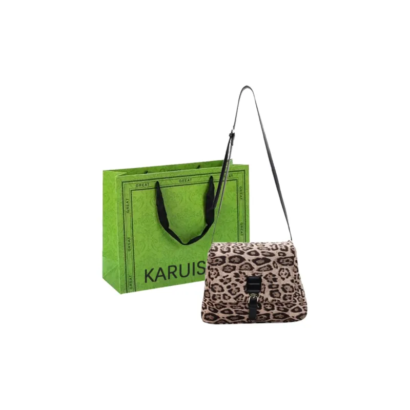 KARUISHA Leather Velvet Shoulder Bag Women's Multicolor-13