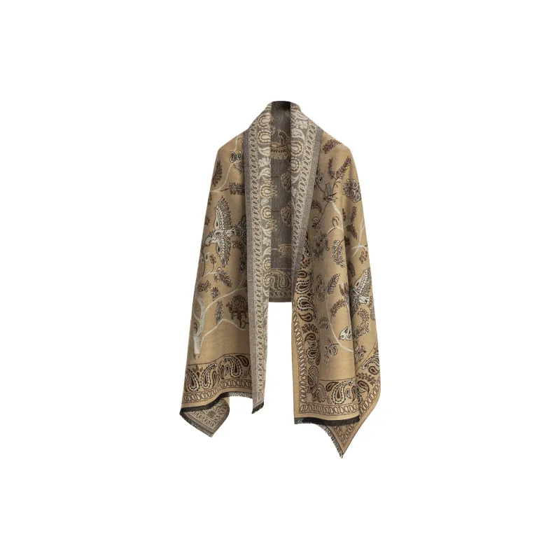 Shanghai Story Polyester Knit Scarves Women's-23