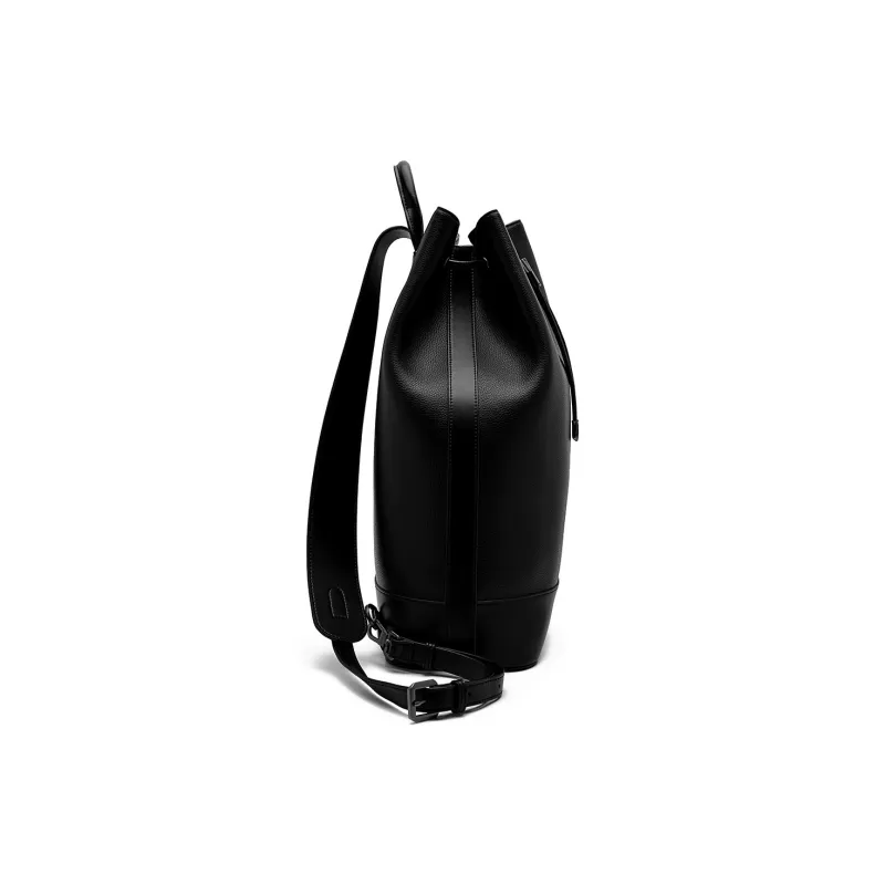 PEDRO Polyurethane Synthetic Leather Shoulder Bag, Crossbody Bag, Handbag Regular Men's Black/Sand-3