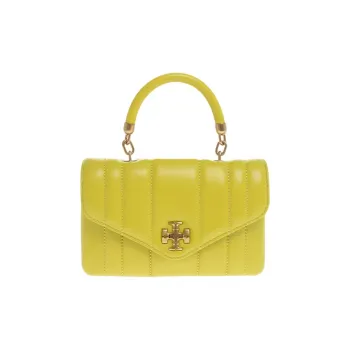 TORY BURCH Kira Leather Shoulder Bag, Crossbody Bag, Handbag Mini Women's Yellow