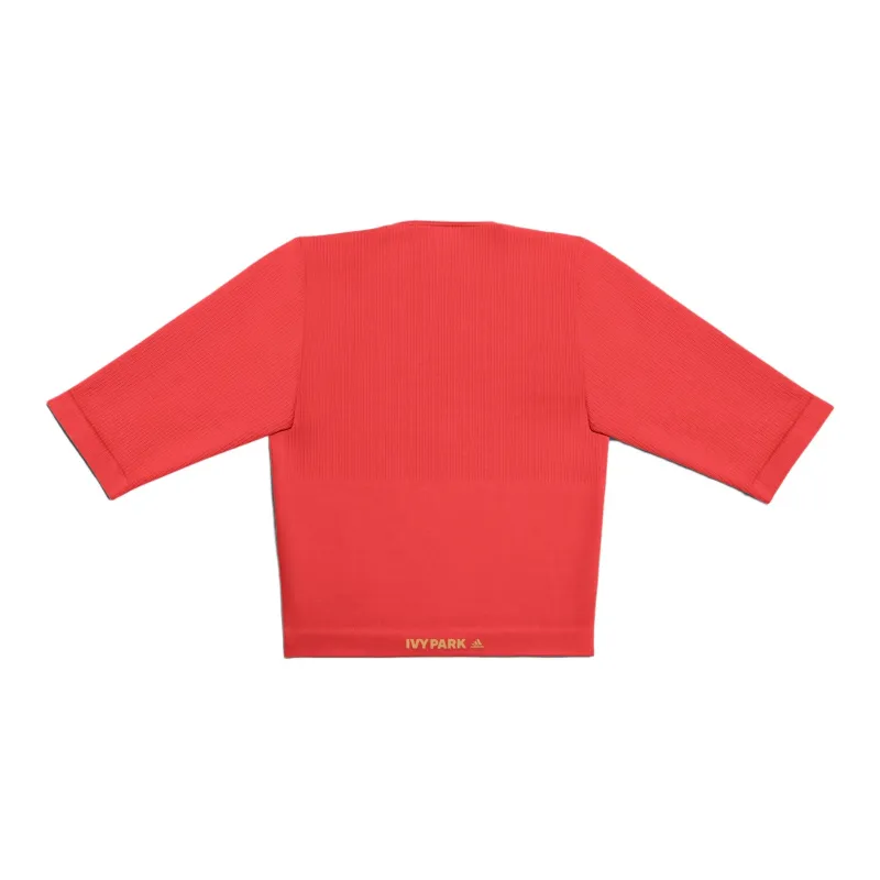 Adidas Ivy Park Circular Knit Crop Top Real Coral-1