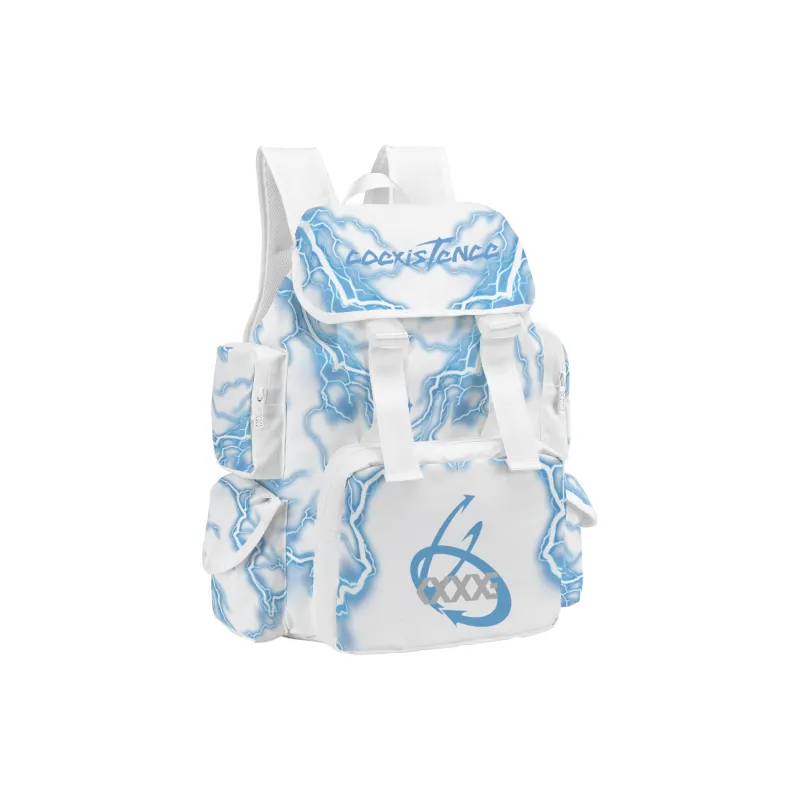 COEXISTENCE Polyester Students Backpack Laptop Backpack Regular Unisex White-3