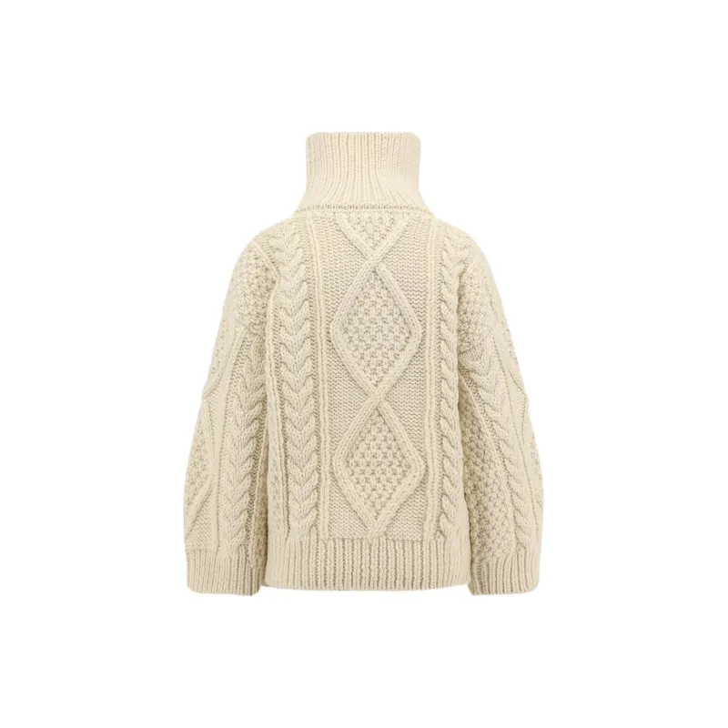 CELINE High Neck Sweater In Aran Alpaca Wool-1