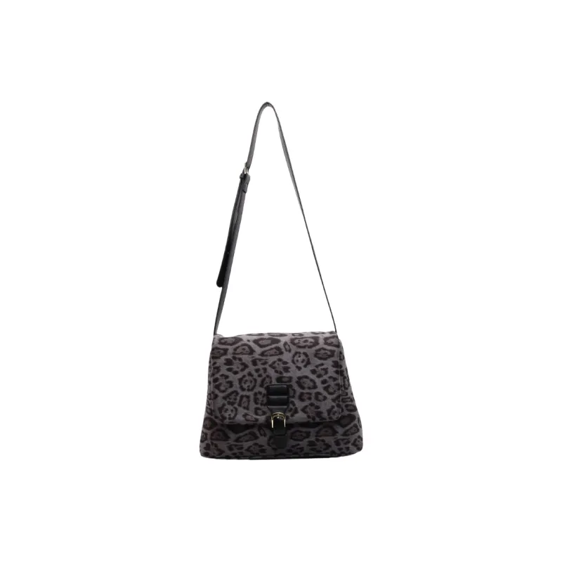 KARUISHA Leather Velvet Shoulder Bag Women's Multicolor-7
