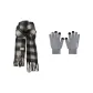 Black White Scarf+Black White Glove