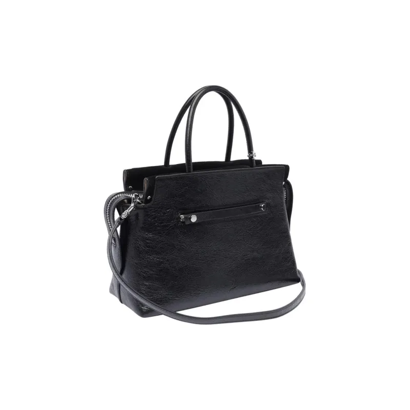 TORY BURCH MERCER Leather Shoulder Bag Crossbody Bag Handbag Medium Size Women's Black-1
