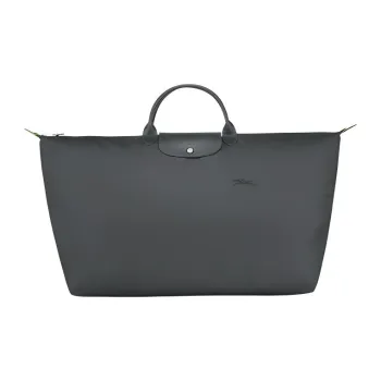 LONGCHAMP Le Pliage Green Cow Leather Trim Handbag Travel Bag Extra Large Men's Graphite