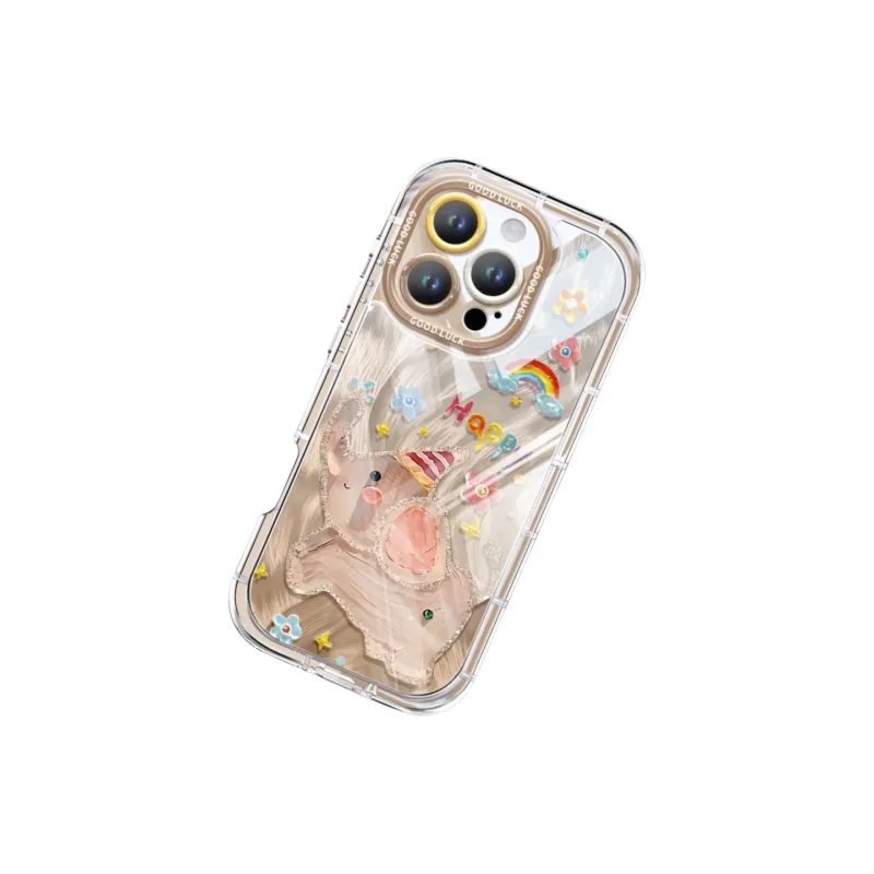 BYZ Silicone Material Creamy Elephant Phone Case Compatible With Apple IPhone 16/15/14/13/12 Phone Cases-7