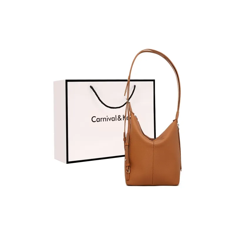 Carnival Keep Cow Leather Portable Backpack Shoulder Bag Regular Women's Elephant Gray/Black/Caramel-12