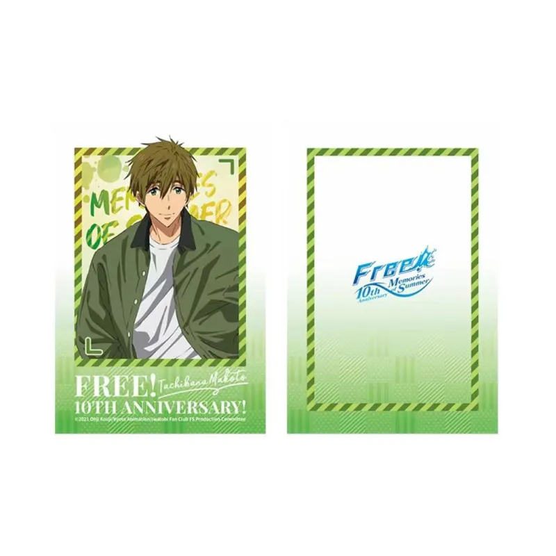 MOUXUYY Makoto Tachibana, Haruka Nanase Free 10th Anniversary Commemoration, Swim Men's Role Laser Photo Cards-19