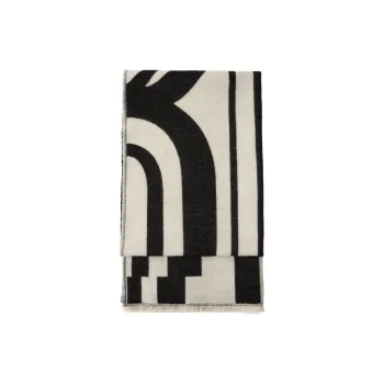 ZARA Acrylic Polyester Knit Scarves Women's Black