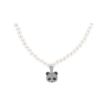 Vegetarian Zircon Faux Pearl Necklaces Women's