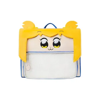 Crooked Melon Production Pop Team Epic Flap Pain Bag PU Leather Backpack Regular Unisex