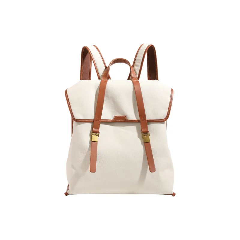 OCTSUI Denim Backpack Unisex Danny Blue/Tea Brown-5