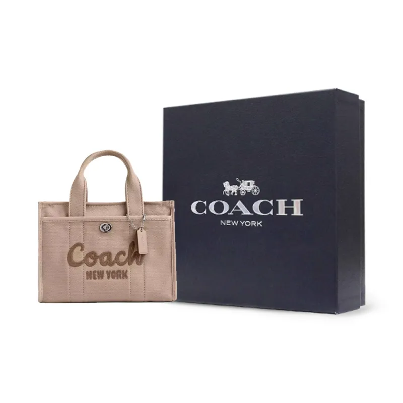 COACH Cargo Canvas Canvas Bag Tote Shopping Bag Shoulder Bag Crossbody Bag Handbag Large Size Women's Natural-10