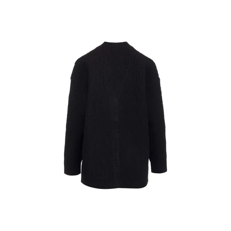 FENDI FF embossed Monogram Cardigan-1