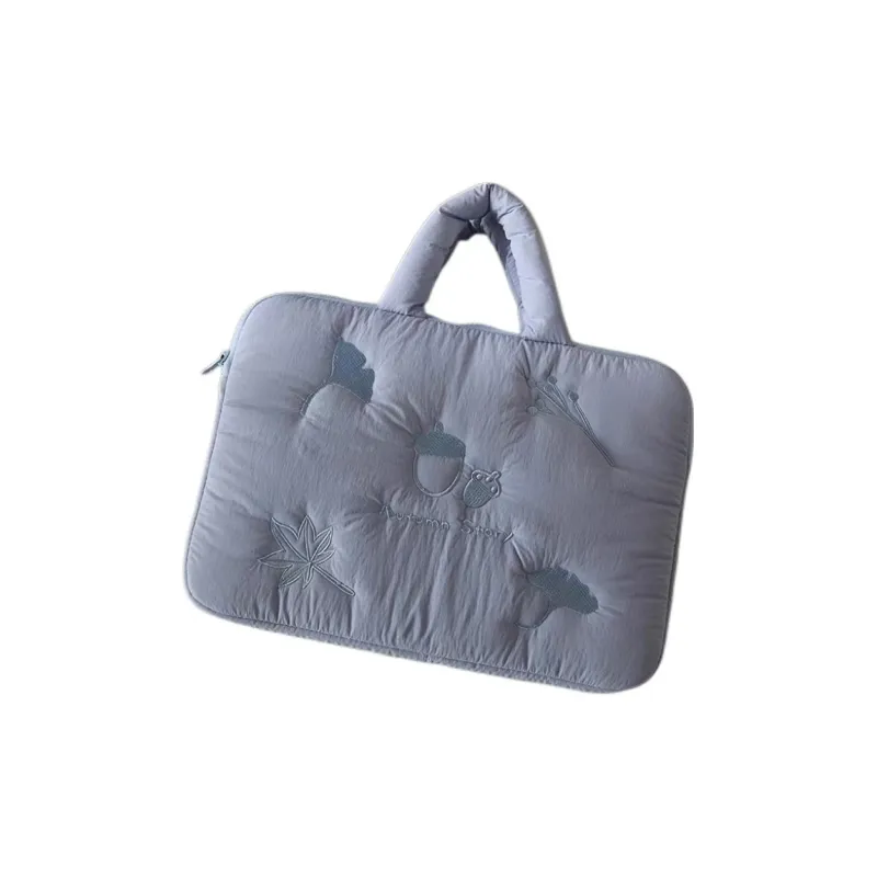 ALOENEY Polyester Laptop Bag Regular Unisex Dark Pink/Gray Blue/Apricot-3