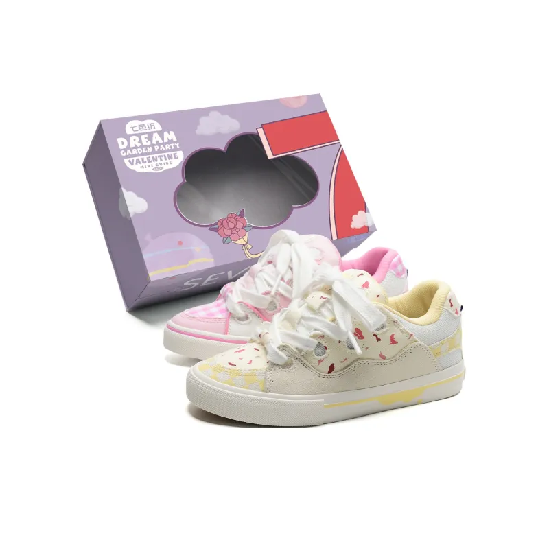7 SEVFUN Low-Top Skateboard Shoes Unisex Strawberry Pink-25