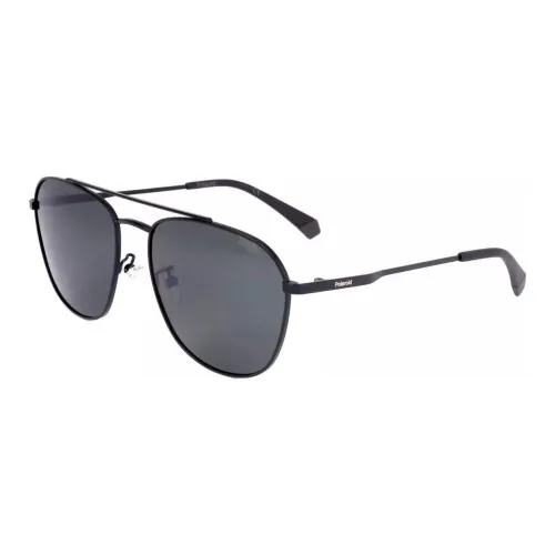 Polaroid Metal Rectangular Sunglasses Men's Black