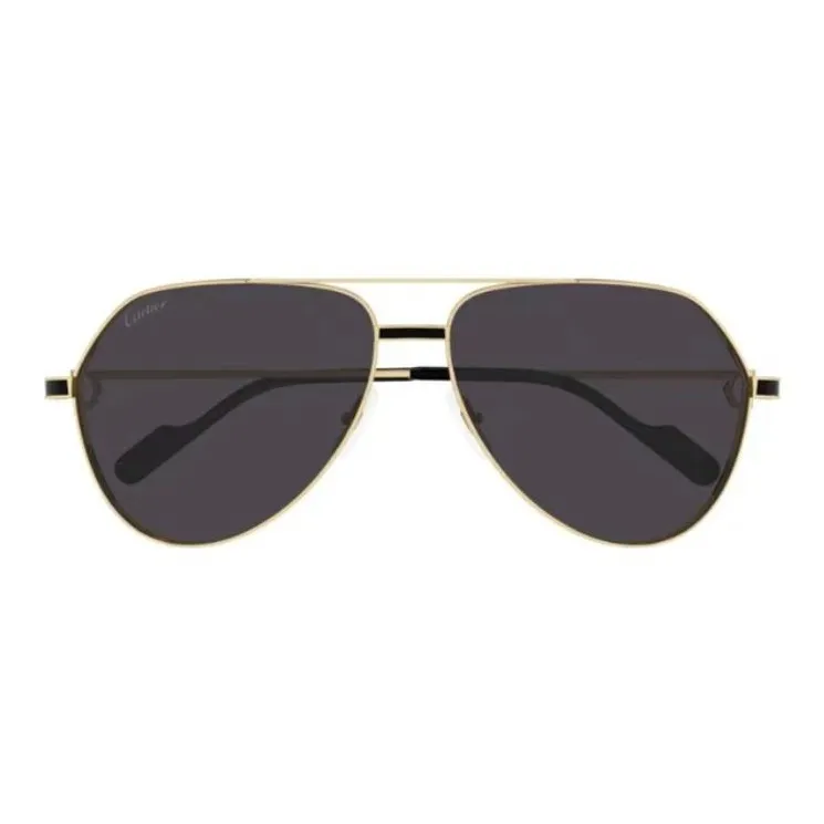 CARTIER Metal Aviator Sunglasses Men's Gold-1