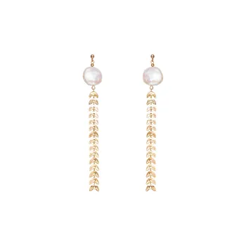 ZHENZHUAOMI Freshwater Pearl Drop Earrings Women's