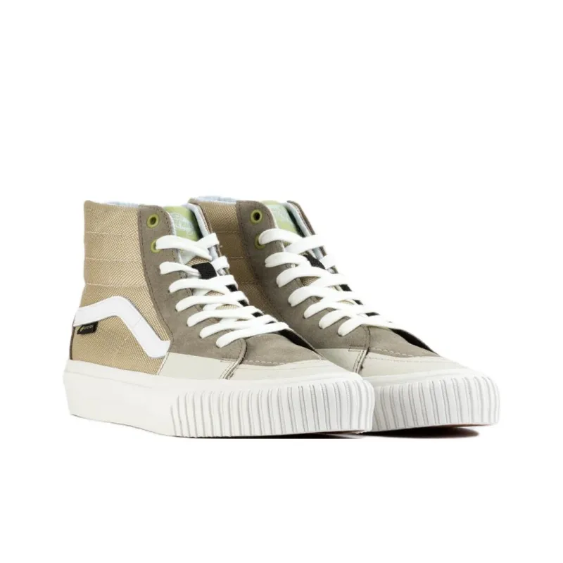 Vans SK8 Anti Slip Wear Resistant High Top Skateboard Shoes Men's Beige-1