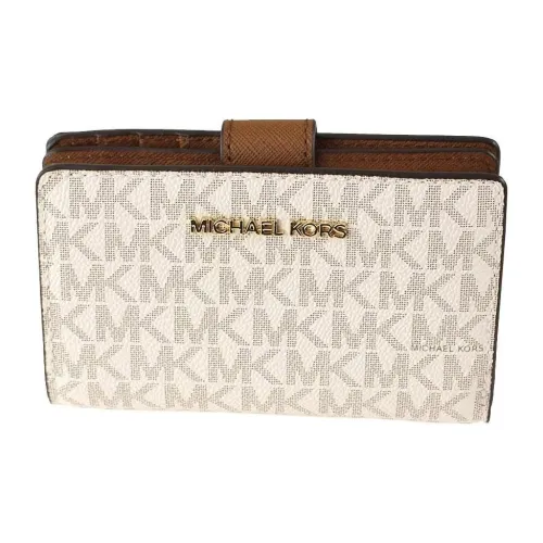 MICHAEL KORS Leather Wallet Medium Size Unisex Vanilla