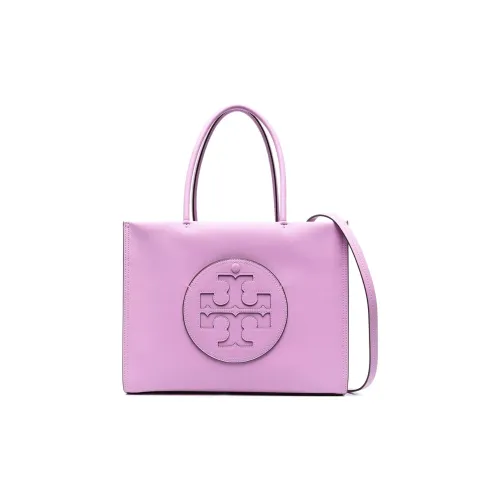 TORY BURCH Ella Leather Tote Bag, Shopping Bag, Shoulder Bag, Crossbody Bag, Handbag Women's Purple
