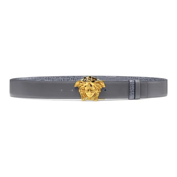 VERSACE La Medusa Reversible Leather Belt-0