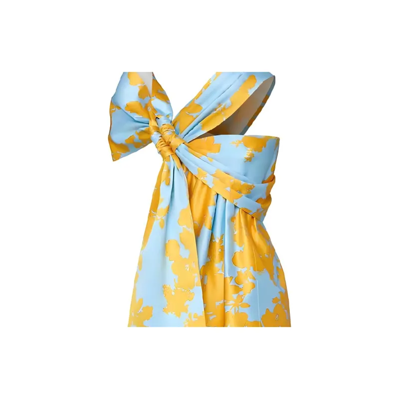 LOUIS VUITTON Bouquet Print Bow Dress-5