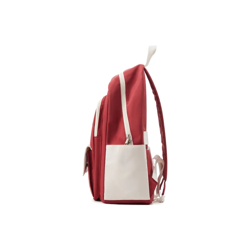 Kawasaki Fabric Backpack Unisex Khaki/Red/Black-10