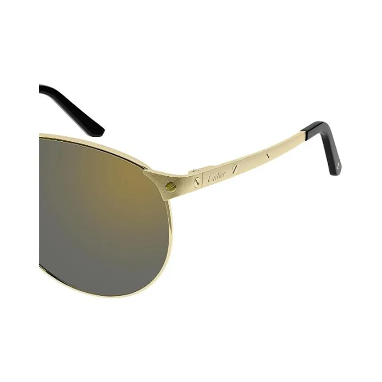 CARTIER Metal Aviator Sunglasses Unisex Gold-2