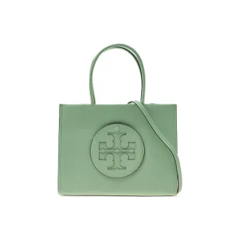 TORY BURCH Ella Leather Tote Bag, Shopping Bag, Shoulder Bag, Crossbody Bag, Handbag Small Size Women's Mint Green