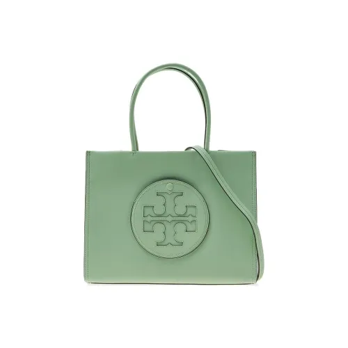 TORY BURCH Ella Leather Tote Bag, Shopping Bag, Shoulder Bag, Crossbody Bag, Handbag Small Size Women's Mint Green