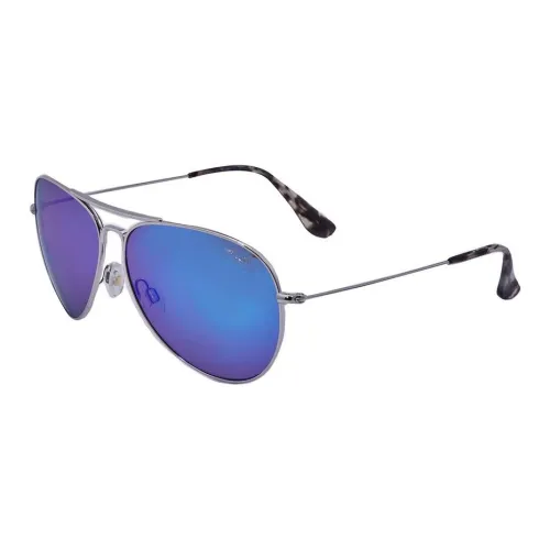 Maui Jim Metal Aviator Sunglasses Unisex Silver