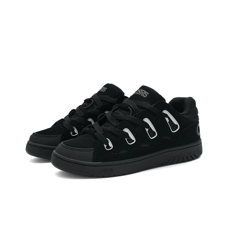 OSIRIS Coverage Warm Slip Resistant Cushioning Wear Resistant Height Increasing Low Top Skateboard Shoes Unisex Black-2