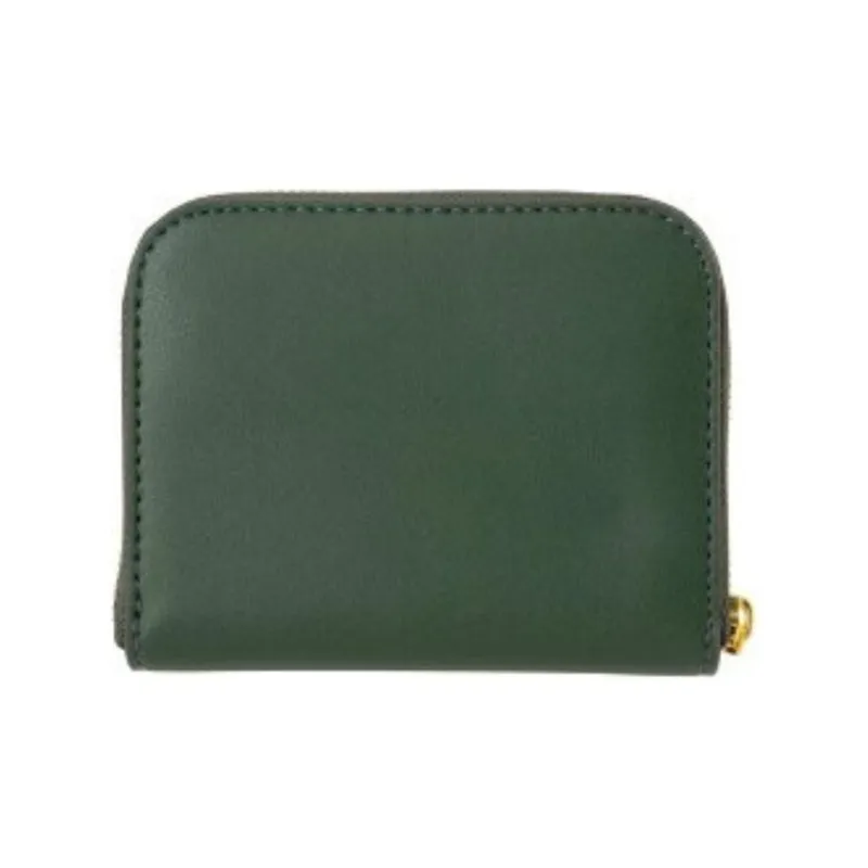 TORY BURCH Ella Leather Wallet Trumpets Women's Dark Ink Green-1