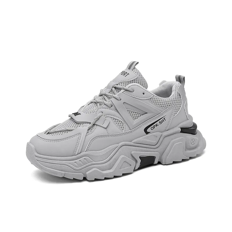 SOURCE Anti Slip And Wear Resistant Breathable Low Top Chunky Sneakers Men's-1