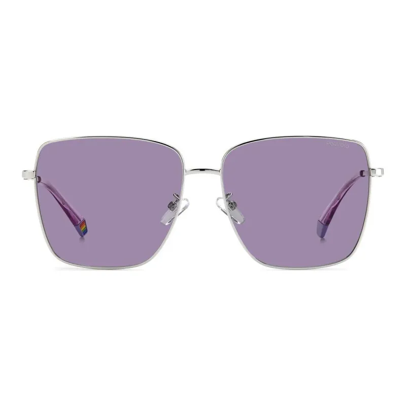 Polaroid Metal Butterfly Sunglasses Women's Silver-1