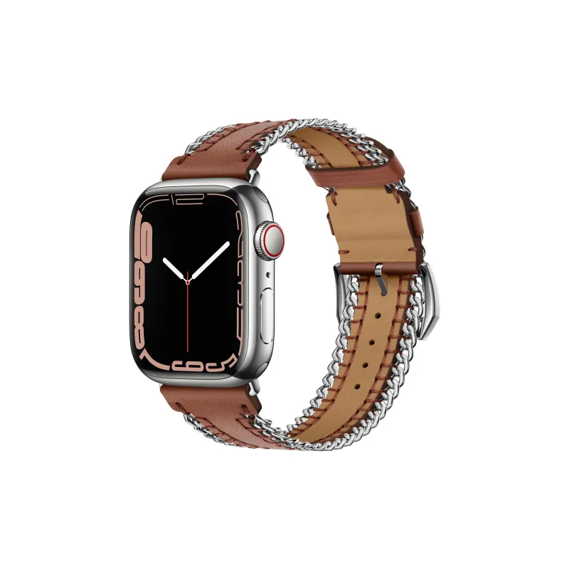 MSSM Watch Bands Apple Compatibility 233mm Genuine Leather Material-2