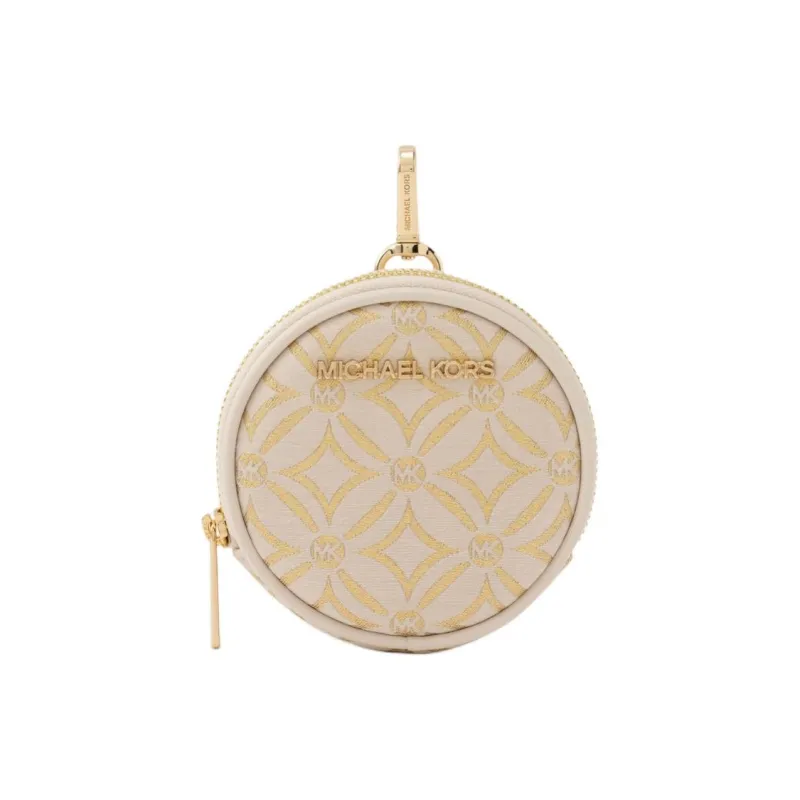 MICHAEL KORS Jet Set Travel Jacquard Crossbody Bag, Shoulder Bag Small Size Women's Light Cream-4