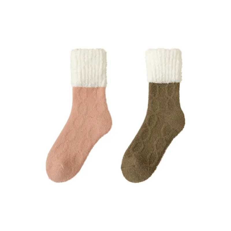 MIIOW Mid Calf Socks Women's 2 Pack-12