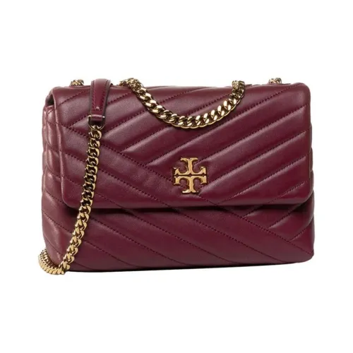 TORY BURCH Sheepskin Patchwork Crossbody Bag, Shoulder Bag Women's Pomegranate Stone Color